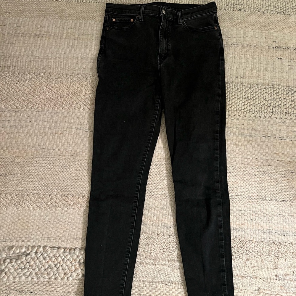 Etica High Rise Black Skinny Jeans
